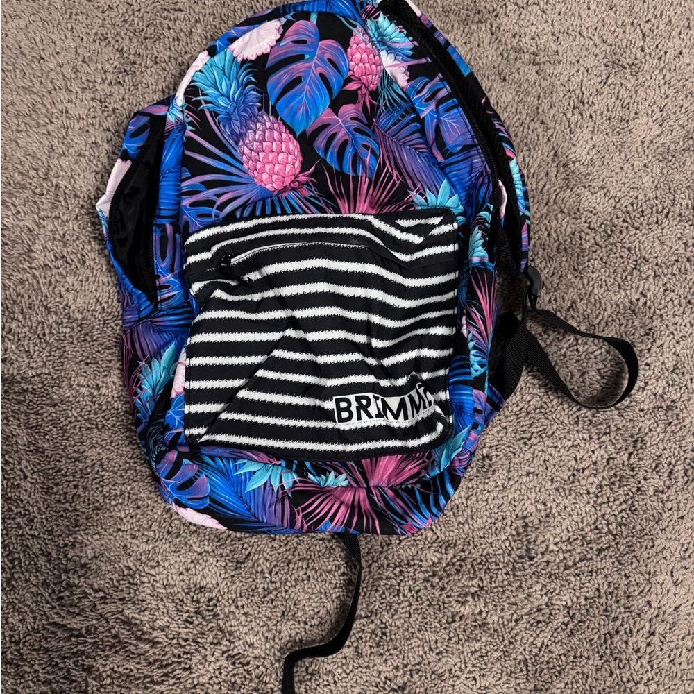 Brimmz Tropical Backpack with Stripes